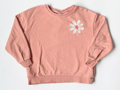 Zara Pink Daisy “Choose Fun” Crewneck Sweater (4-5 Years)
