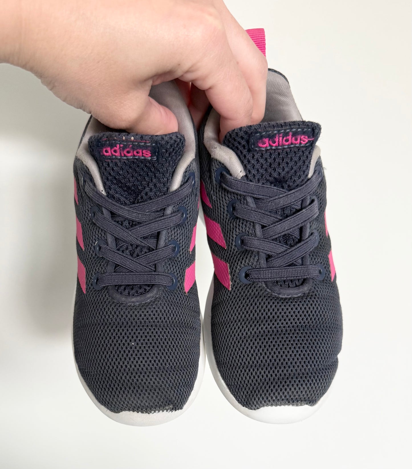 Adidas Dark Blue & Pink Stretch Lace Sneakers (10)