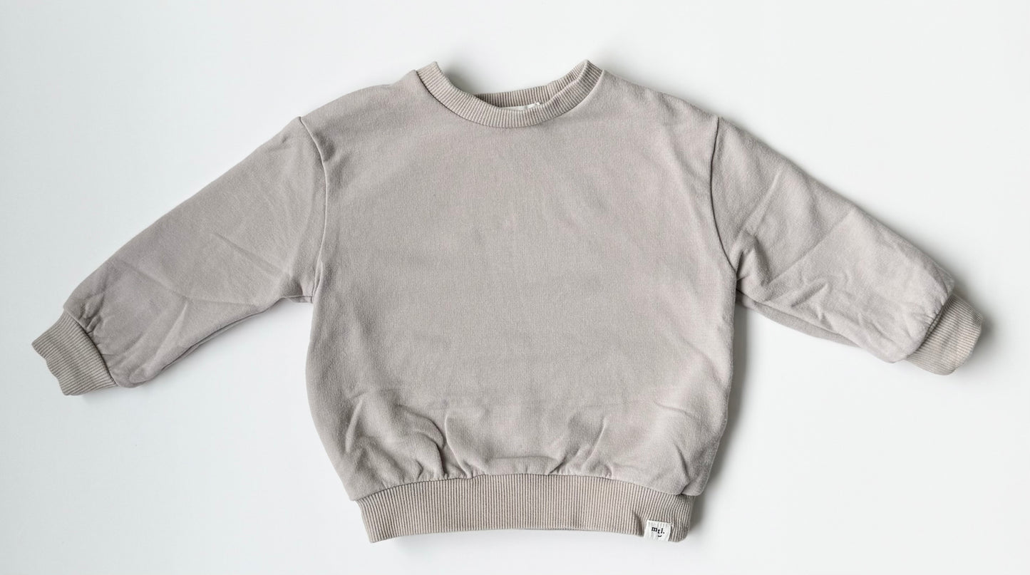 Miles the Label Light Grey Crewneck Sweater (3 Months)
