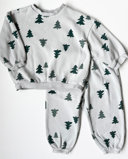 H&M Grey Trees Sweater & Pants Two Peice Set (12-18 Months)