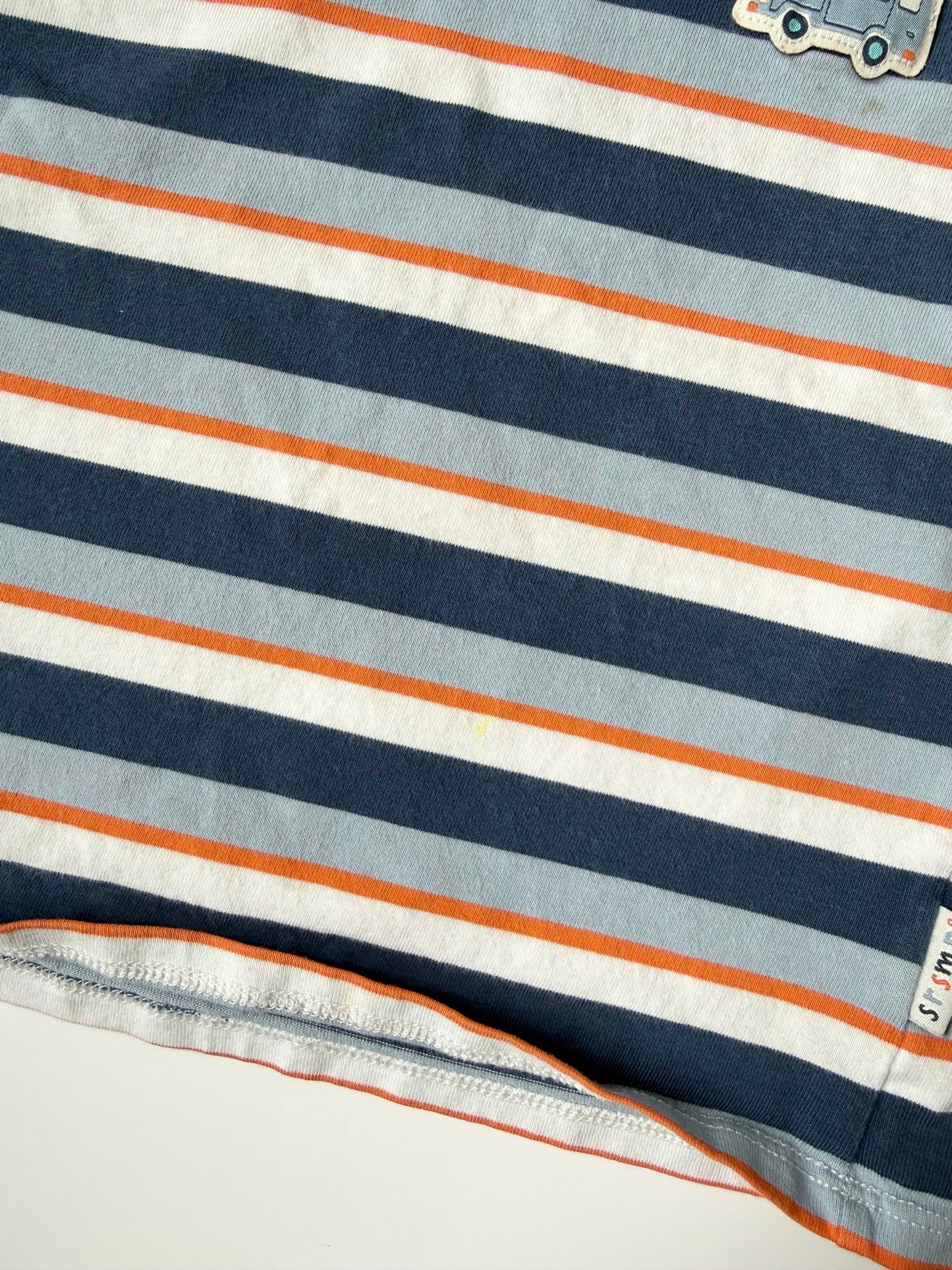 Souris Mini Blue & Orange Stripes Surf Van Tank Top (2T)