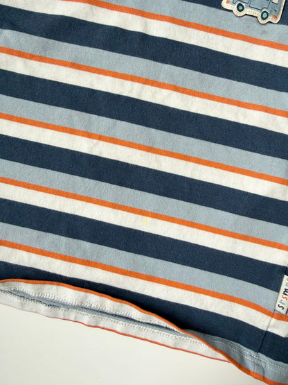 Souris Mini Blue & Orange Stripes Surf Van Tank Top (2T)