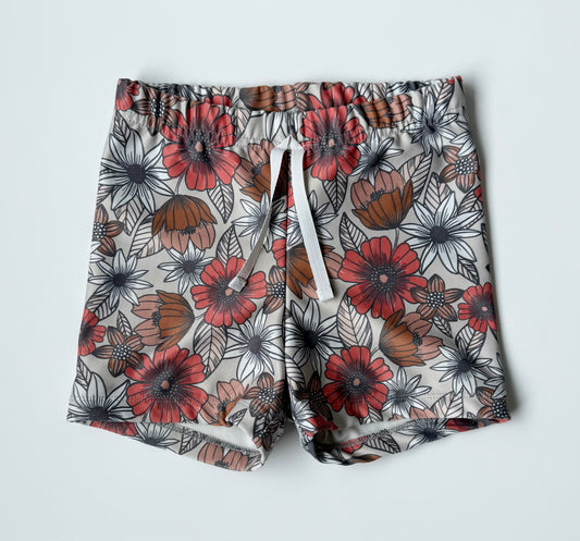 Imagine Perry Antique Orange Floral Swim Shorts (5/6 Years)