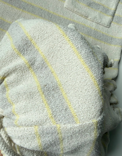 Zara Beige & Yellow Striped T-Shirt & Matching Shorts Set (4-5 Years)
