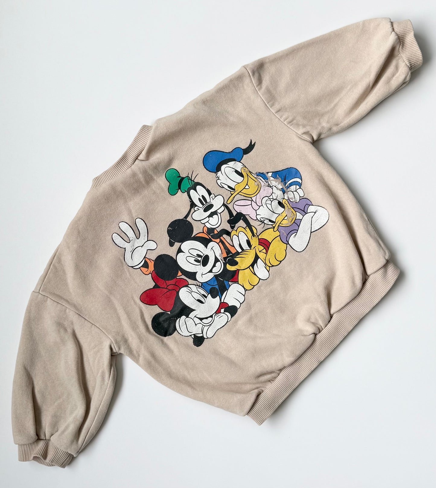 H&M x Disney Beige Mickey Mouse & Friends AOP Sweater & Pants Set (12-18 Months)