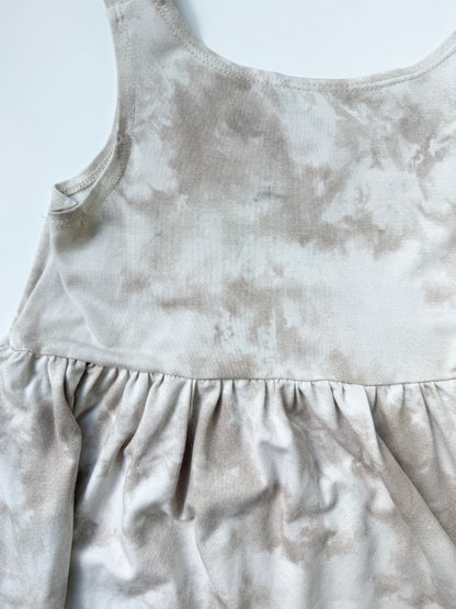 Jax & Lennon Beige Marbled Flowy Tank Top (3/4 Years)