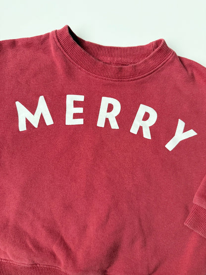 The Littlest Red “Merry” Sweater (18-24 Months)