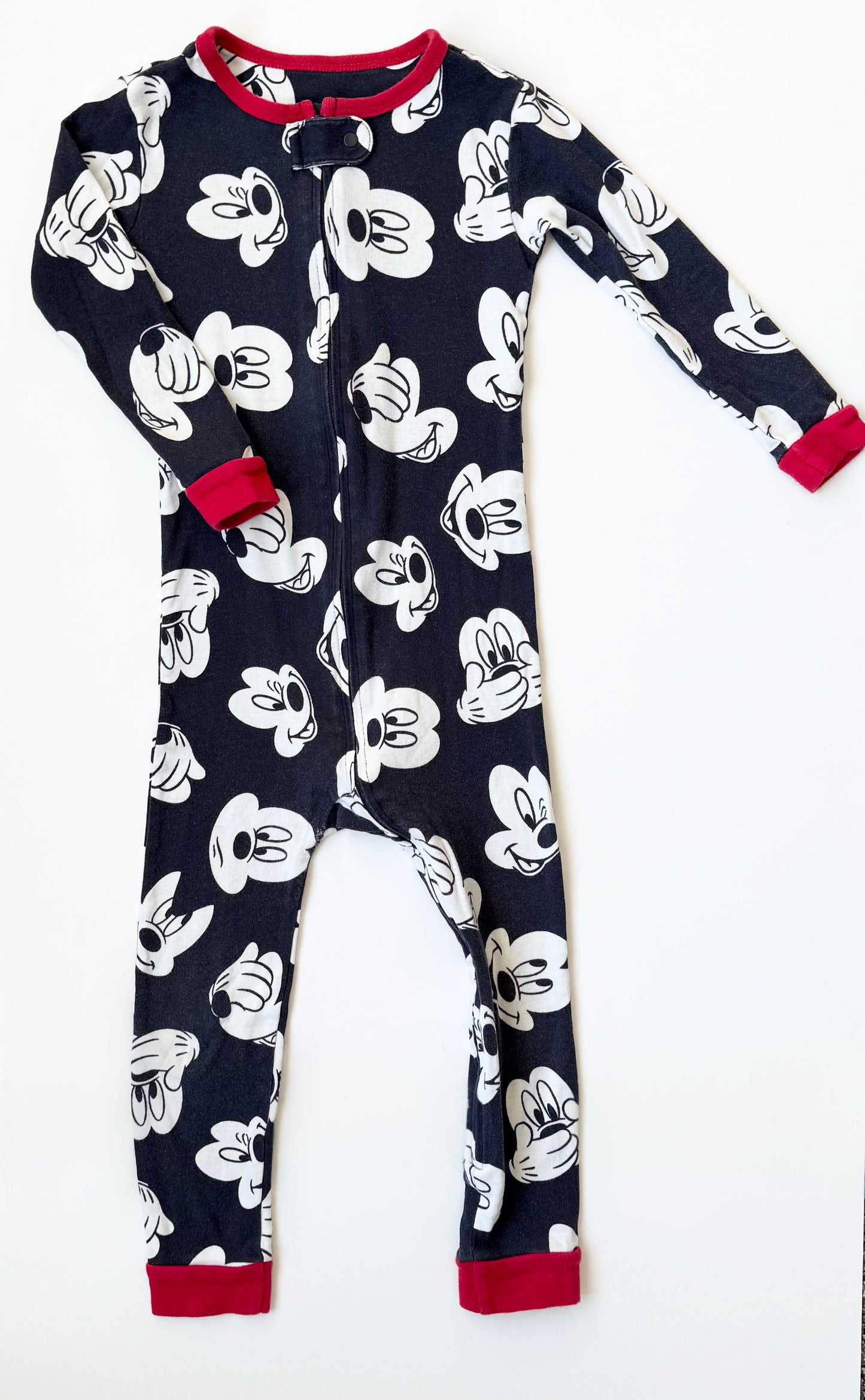 Baby Gap Disney Navy & Red Mickey Mouse Sleeper Romper (3 Years)