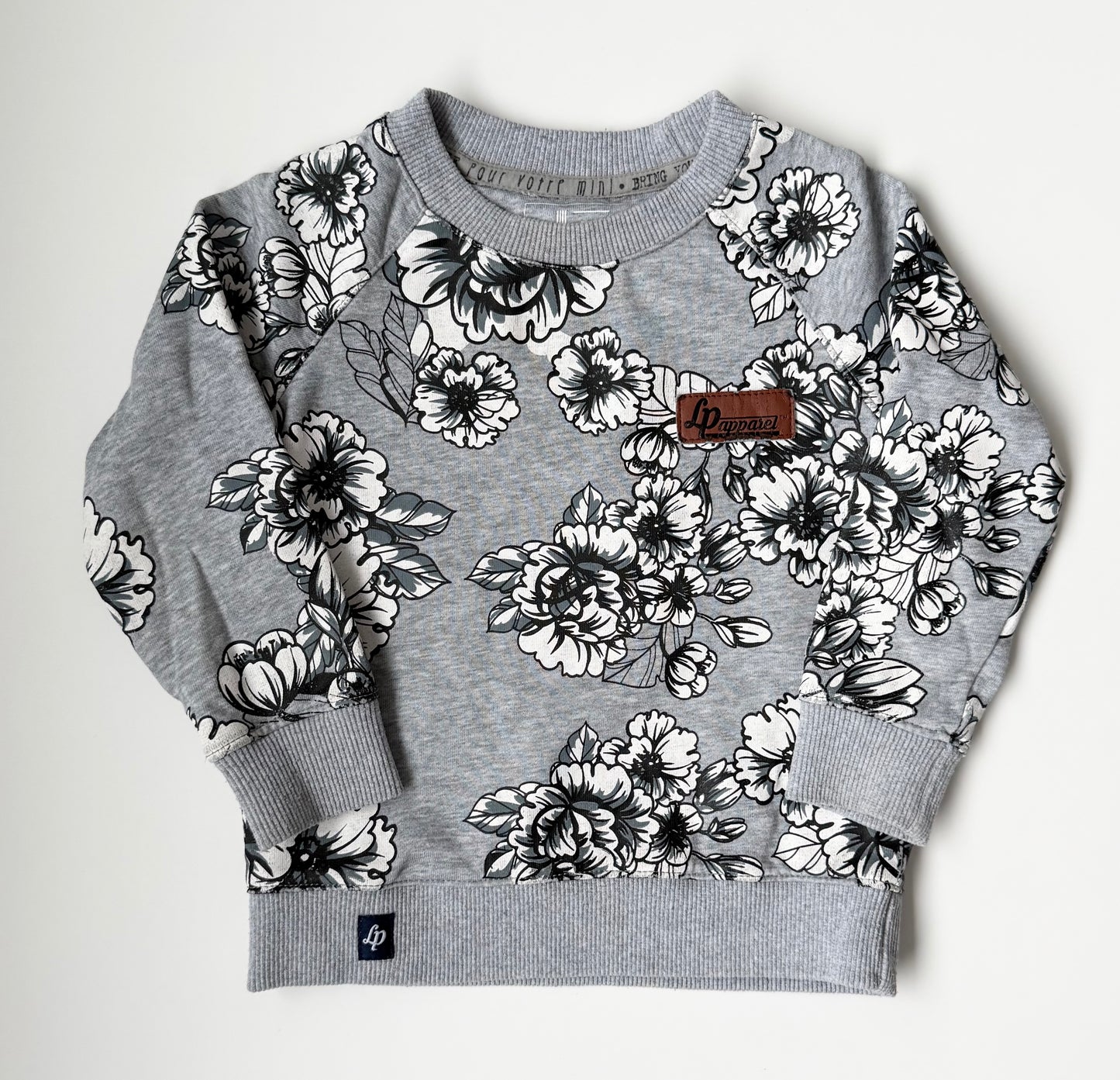 LP Apparel Grey Floral Sweater (18-24 Months)