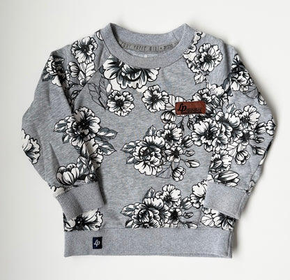 LP Apparel Grey Floral Sweater (18-24 Months)
