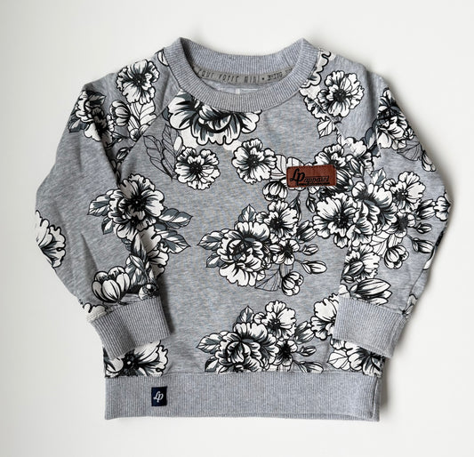 LP Apparel Grey Floral Sweater (18-24 Months)