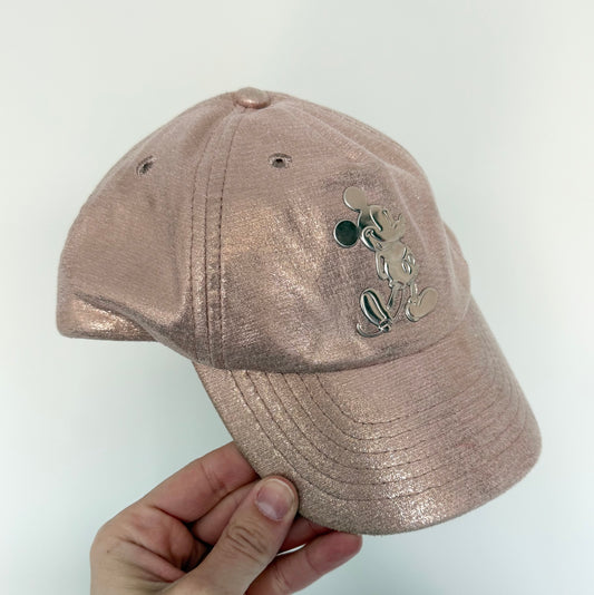 The Disney Store Metallic Rose Gold Mickey Ball Cap (Toddler)