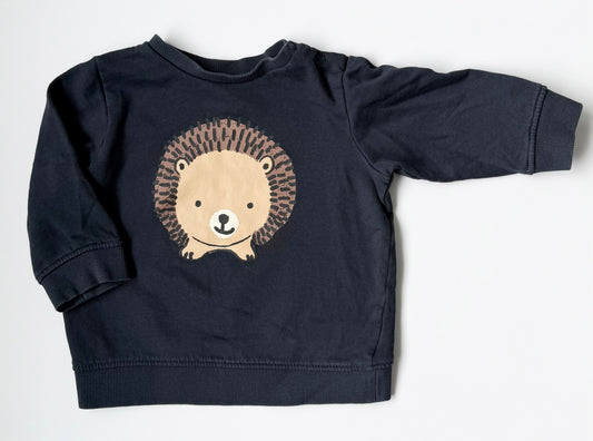 H&M Dark Blue Hedgehog Sweater (9-12 Months)
