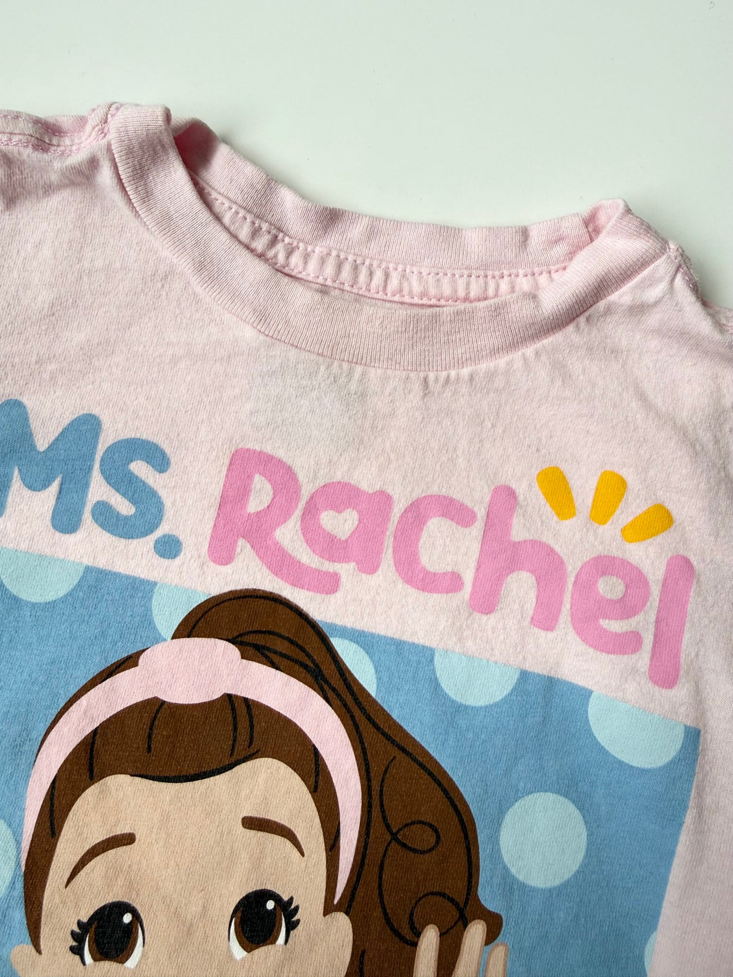 Ms.Rachel Light Pink “I’m So Proud Of You” Character T-Shirt (3T)