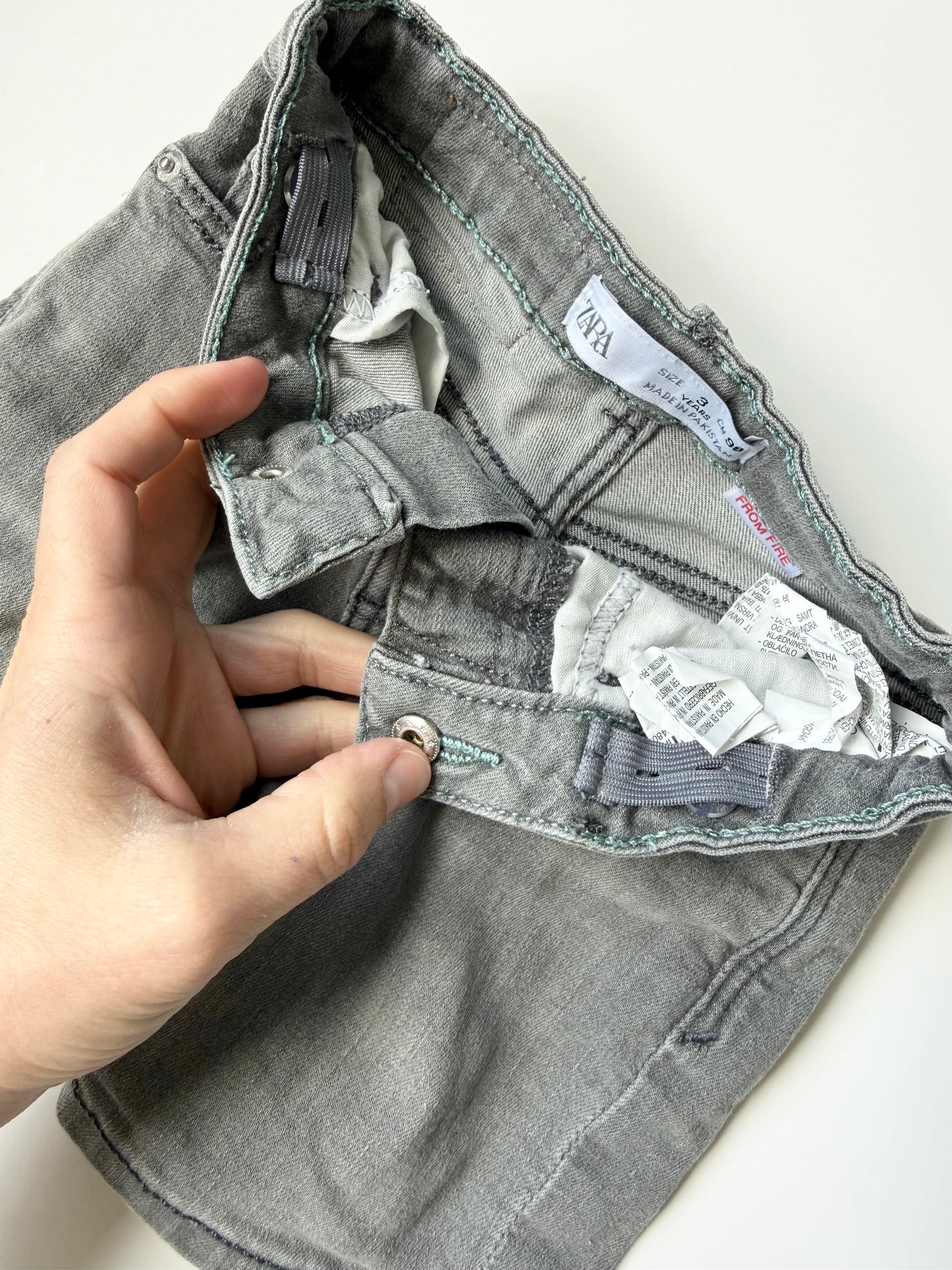 Zara Light Grey Jean Shorts (3 Years)