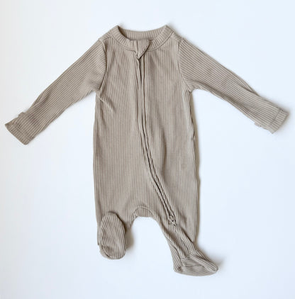 Old Navy Tan Ribbed Sleeper (Newborn)