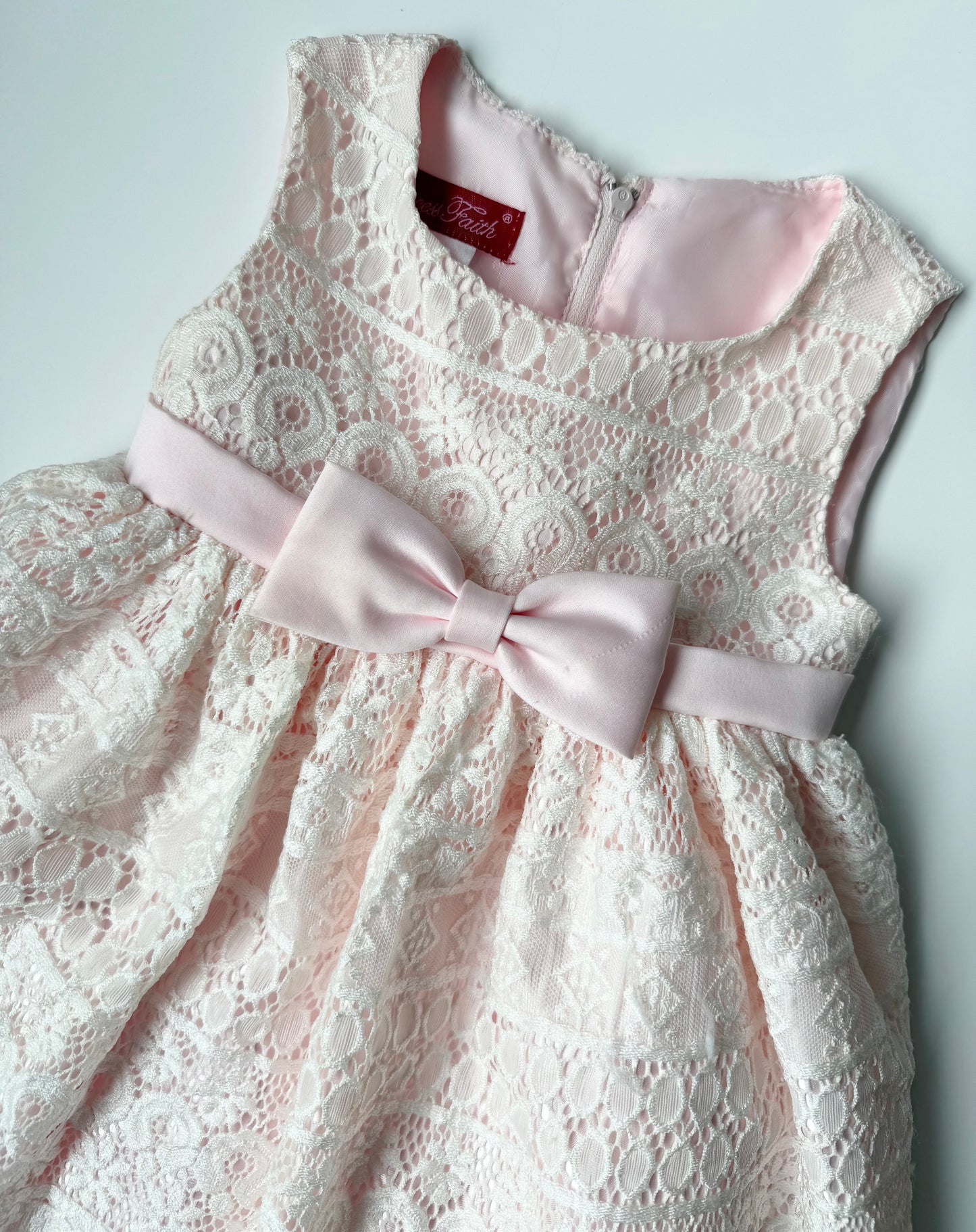 Princess Faith Pink & White Lace Dress (24 Months)