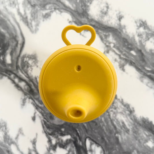 Mustard Silicon Cup & Stretchy Lid