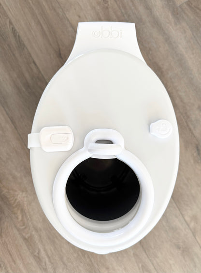 Ubbi Diaper Pail - Grey & White Chevron