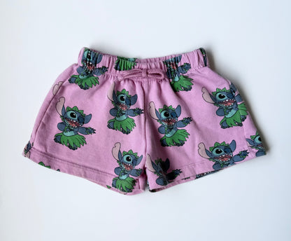Zara x Disney Pink Hula Stitch Sweat Shorts (2 Years)