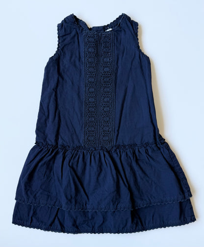Baby Gap Dark Navy Lace & Crochet Trimmed Sleeveless Dress (4 Years)