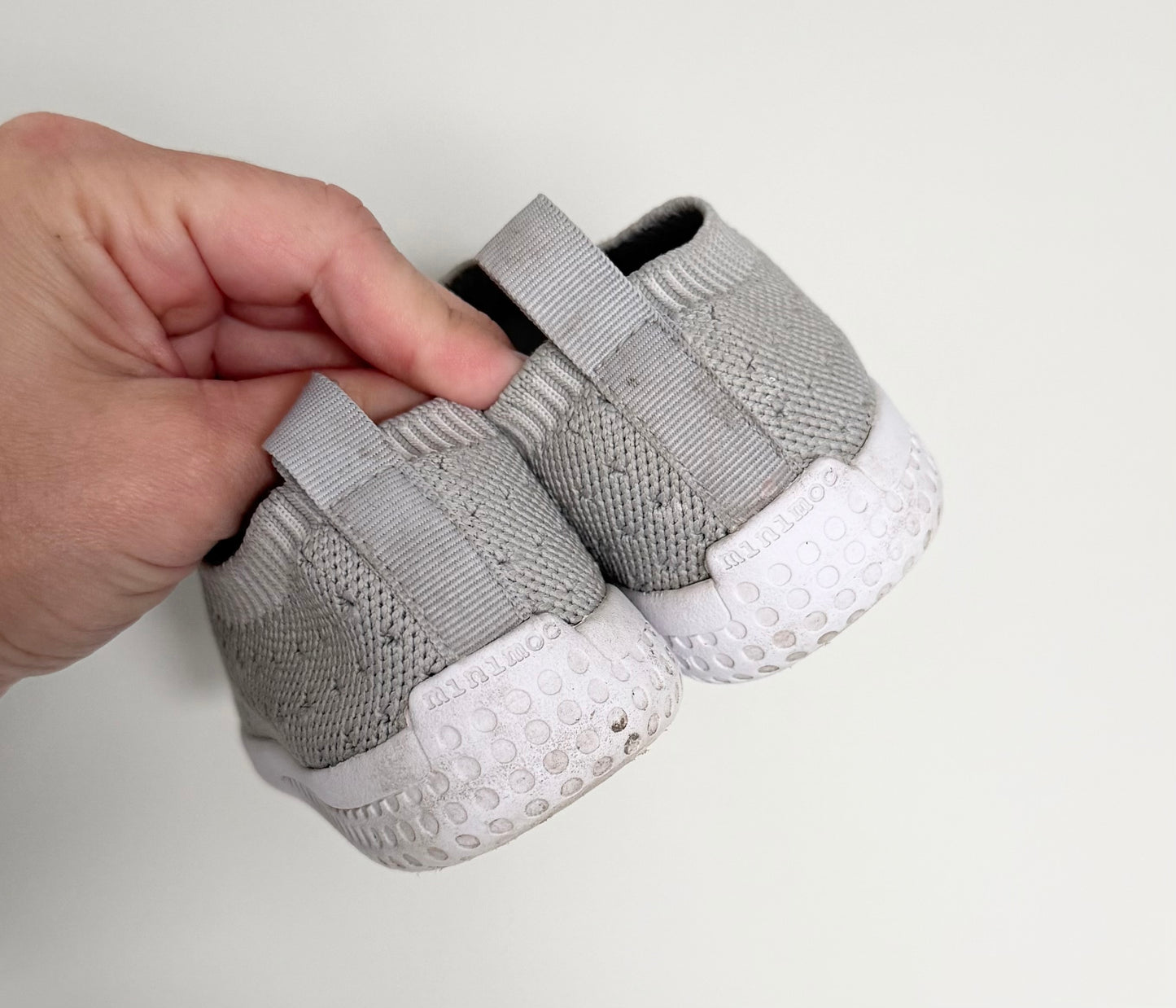 Minimoc Grey Knit Stretch Slip On Sneaker (9)