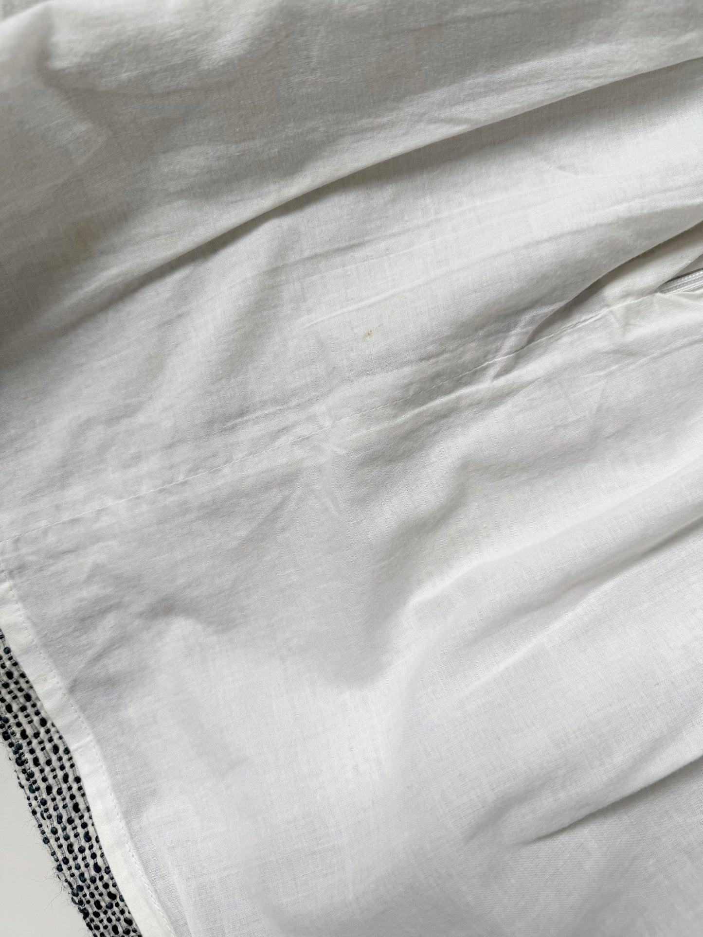 Tartine et Chocolat Chasuble White & Navy Textured Bow Dress (5T)