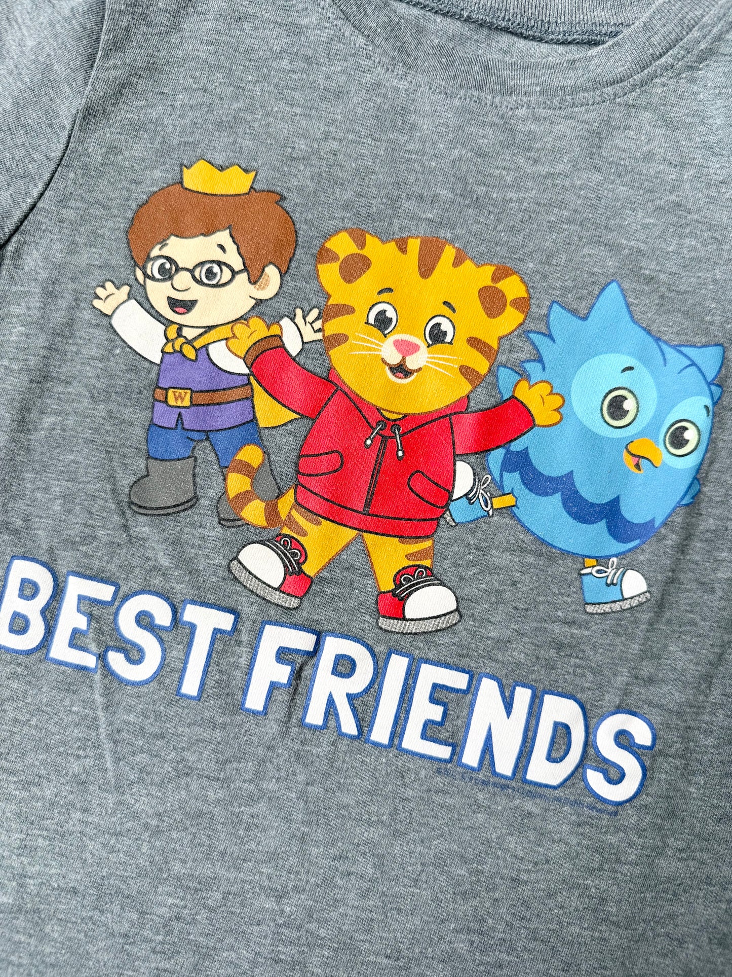 Old Navy x Daniel Tiger Grey “Best Friends” T-Shirt (4T)