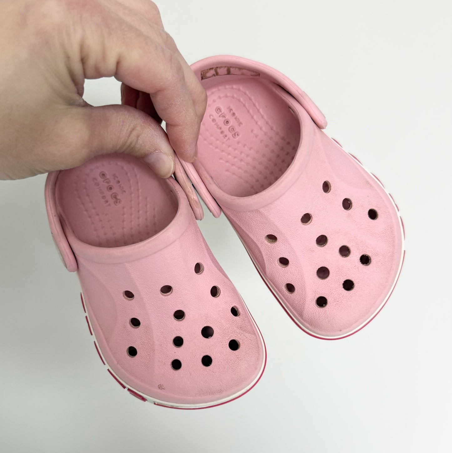 Crocs Bayaband Light & Dark Pink Slip On Clog (5)