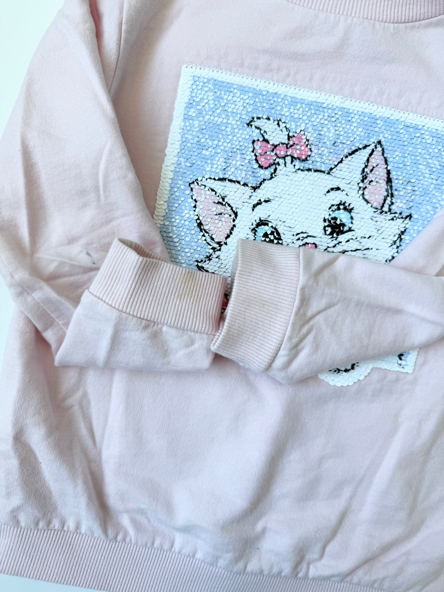 H&M x Disney Pink Marie Sequence Sweater (4-6 Years)