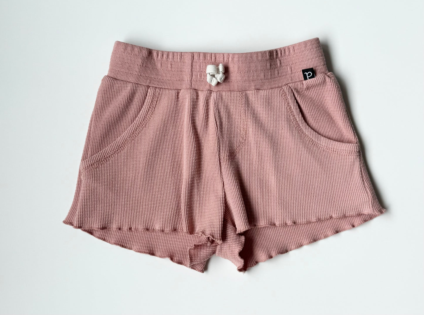 Deux Par Deux Pink Ribbed Shorts (3 Years)