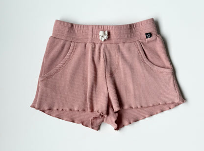 Deux Par Deux Pink Ribbed Shorts (3 Years)