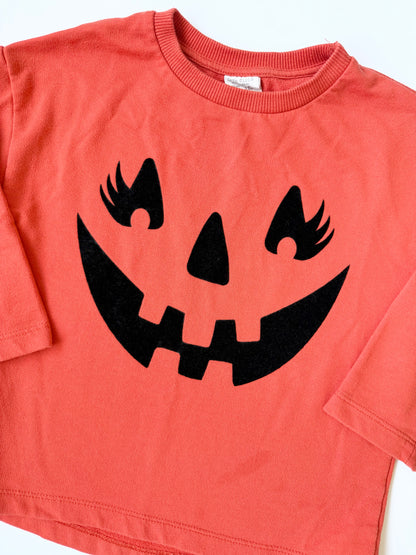 Zara Orange Girlie Pumpkin Face Sweater (5 Years)
