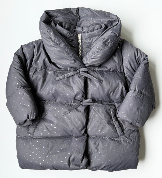 Zara Grey & Gold Polkadot Puffer Winter Jacket (18-24 Months)