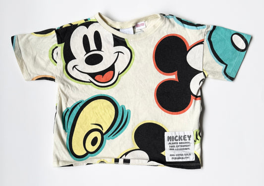 Zara x Disney Neon Mickey AOP T-Shirt (3-4 Years)