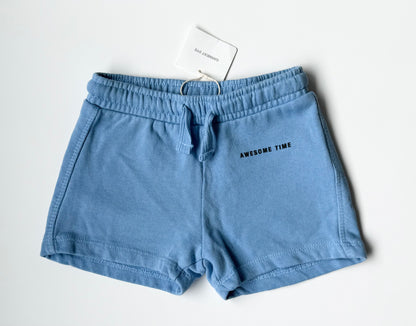 Zara Blue “Awesome Time” Sweat Shorts - New (9-12 Months)