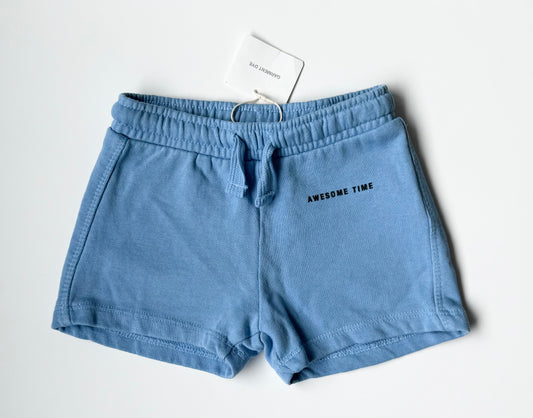 Zara Blue “Awesome Time” Sweat Shorts - New (9-12 Months)