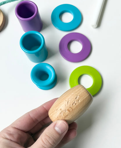 Lovevery Threadable Bead Kit & Drawsting Bag