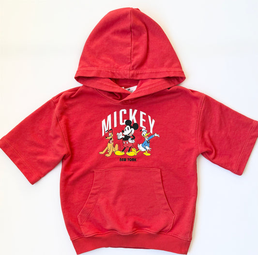H&M x Disney Red Mickey & Friends New York Short Sleeve Hooded Sweater (6-7 Years)