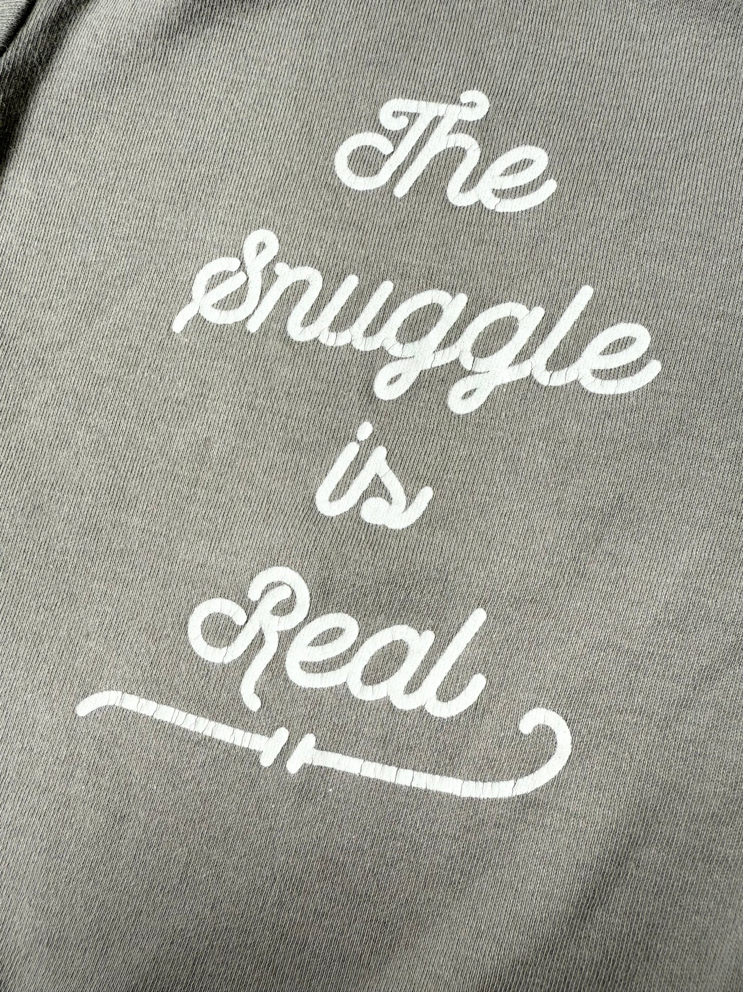 Colored Organics Grey “The Snuggle is Real” Bodysuit (0-3 Months)