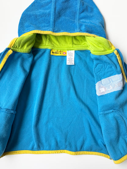 Disney Pixar Walle Blue & Yellow Terry Zip Up Hoodie (3T)