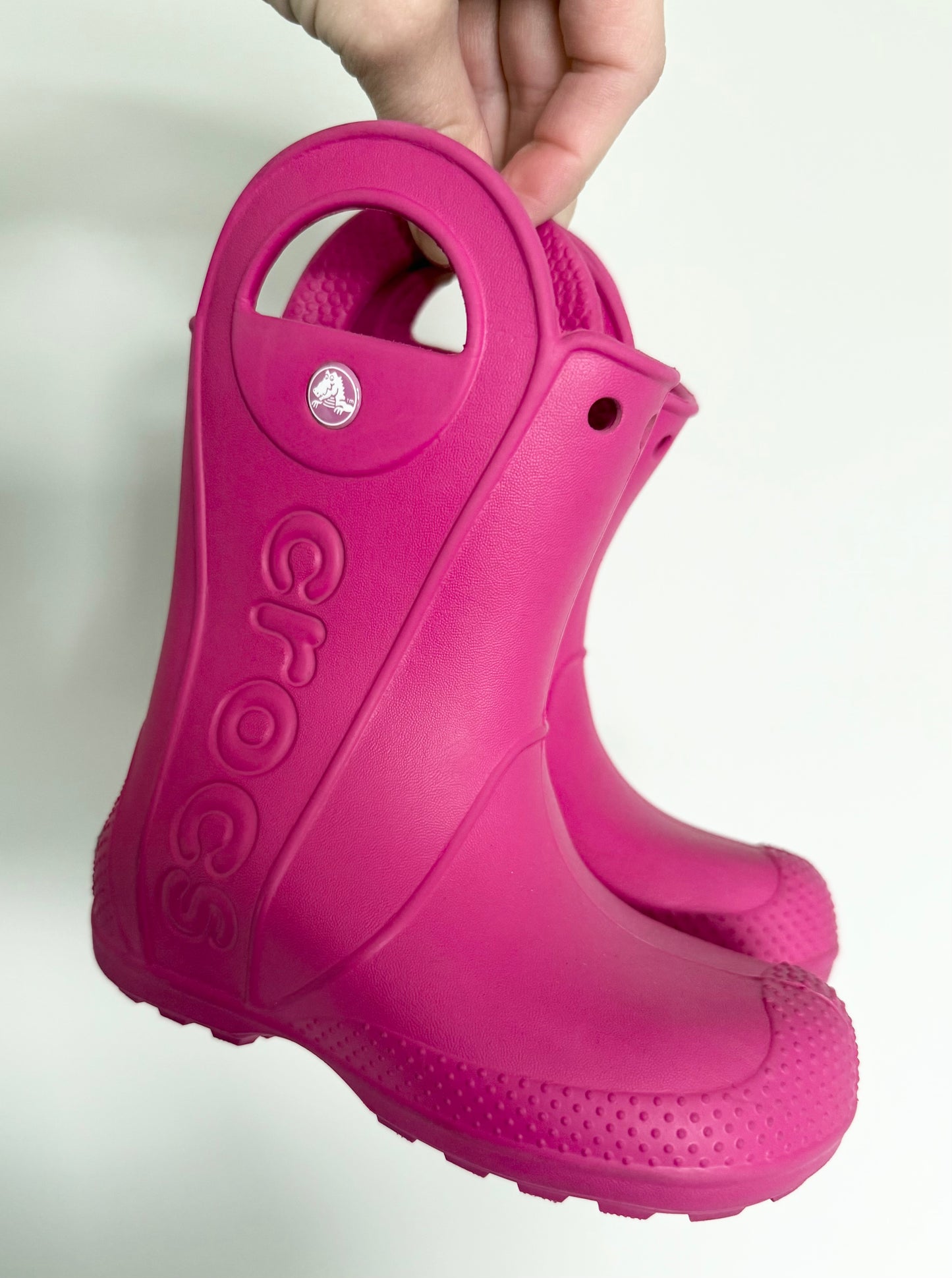 Crocs Pink Toddler Handle It Rain Boots (C9)