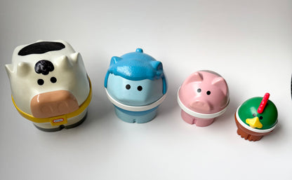 Vintage Little Tikes Nesting Farm Animals