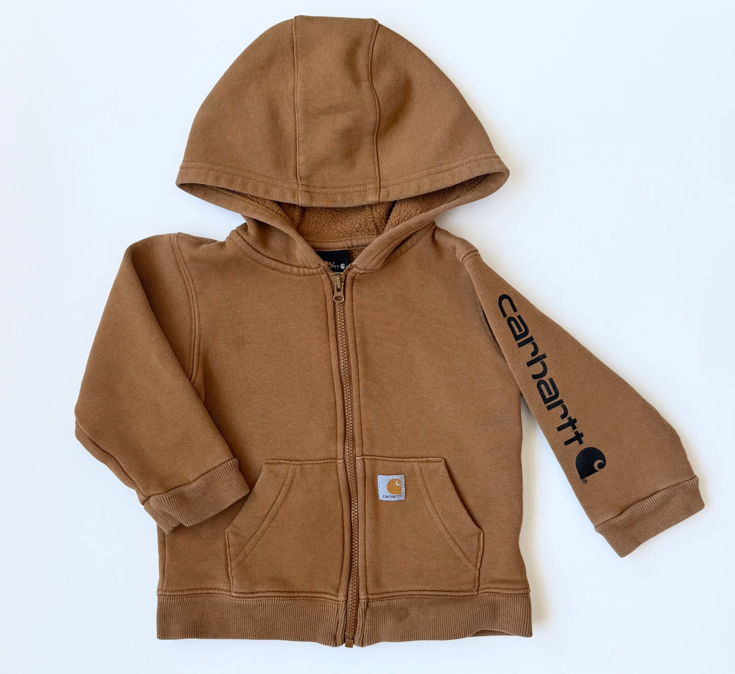 Carhartt Brown Zip Up Hoodie (18 Months)