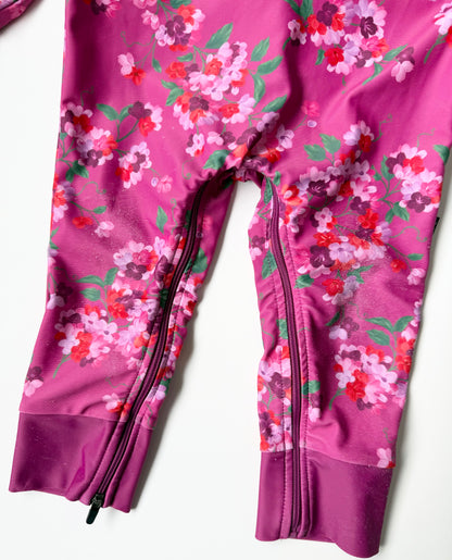 Honeysuckle Swim Purple Floral Full Coverage Sunsuit (18-24 Months)