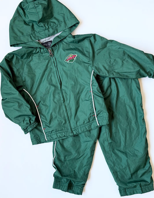 Minnesota Wild Green Hockey Wind/Tracksuit Set (2T)