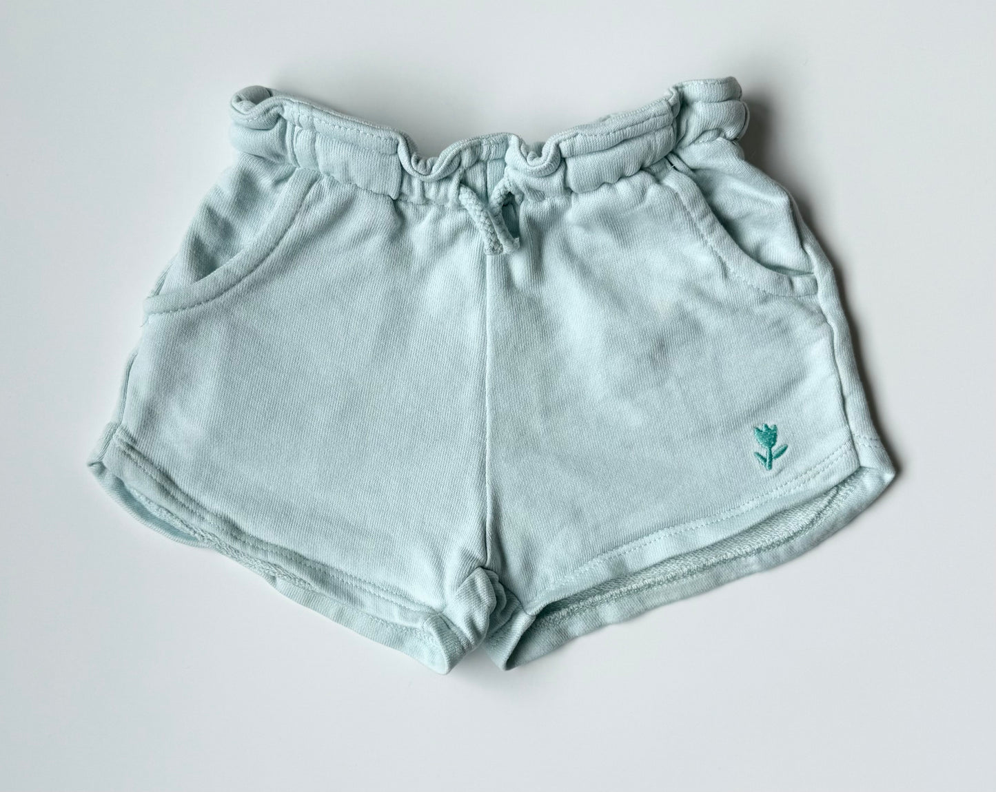 Zara Light Blue Tulip Sweat Shorts (4 Years)