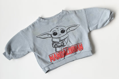 Zara x Star Wars Blue “The Mandalorian” Grogu Crewneck Sweater (3-6 Months)
