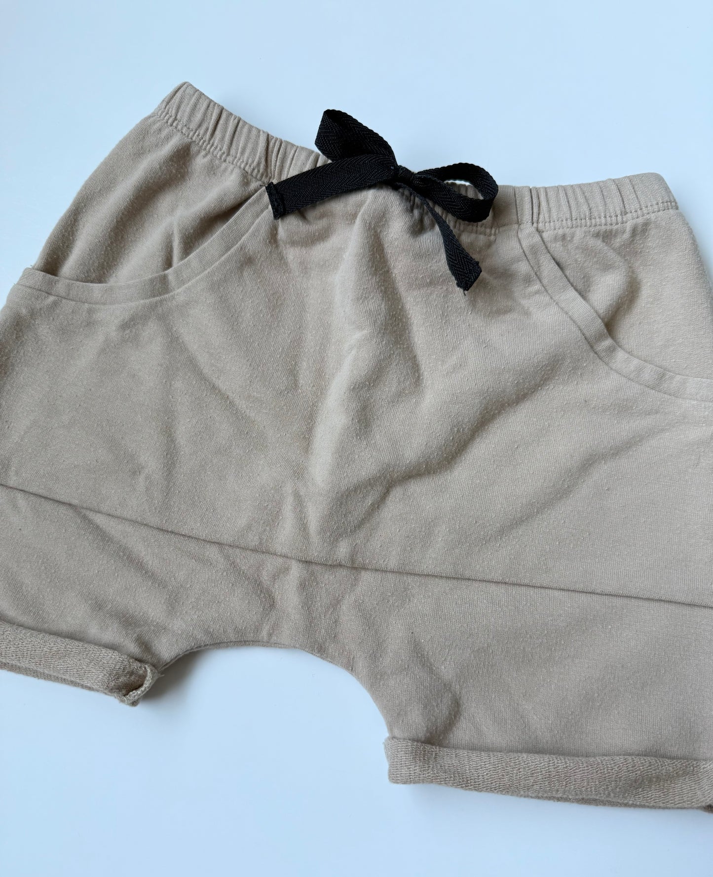 Posh & Cozy Tan Jogger Shorts (2T)