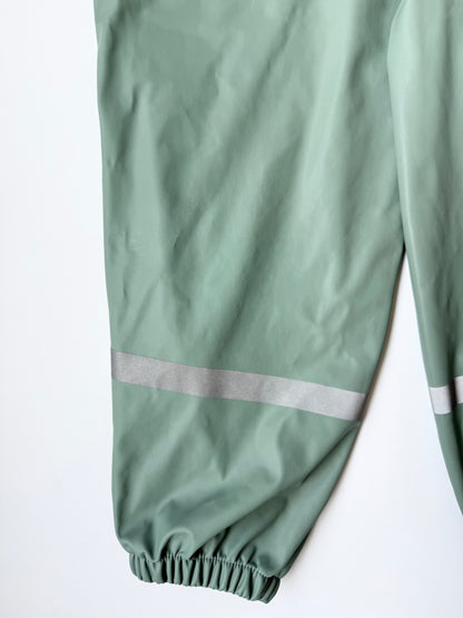 Kuling Green Rain Coat & Pants Matching Two Peice Set (4-5 Years)